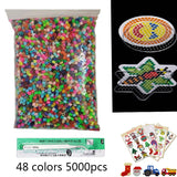 48 Colors Box Set Hama Beads 5mm DIY Toys Ironing Beads 5mm Educational Kids Diy Toys Fuse Beads Pegboard Sheets Free shipping