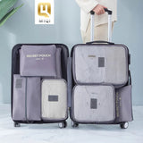 8Piece Travel Bags Clothes Shoe Underwear Travel Organizer Luggage Packing Cube Bra Cosmetic Finishing Pouch Storage Accessories
