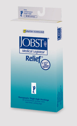 Jobst Relief 20-30 Thigh-Hi Beige Large  Silicone Band