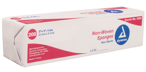 Non-Woven Sponge Sterile 2's 4 x4  4ply (25-2's/tray)