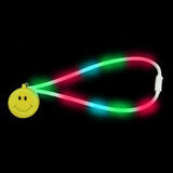 Flashing Smiley Face Charm Necklace with Lightup Lanyard