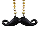 Funky Mustache Beaded Necklace Pack of 12