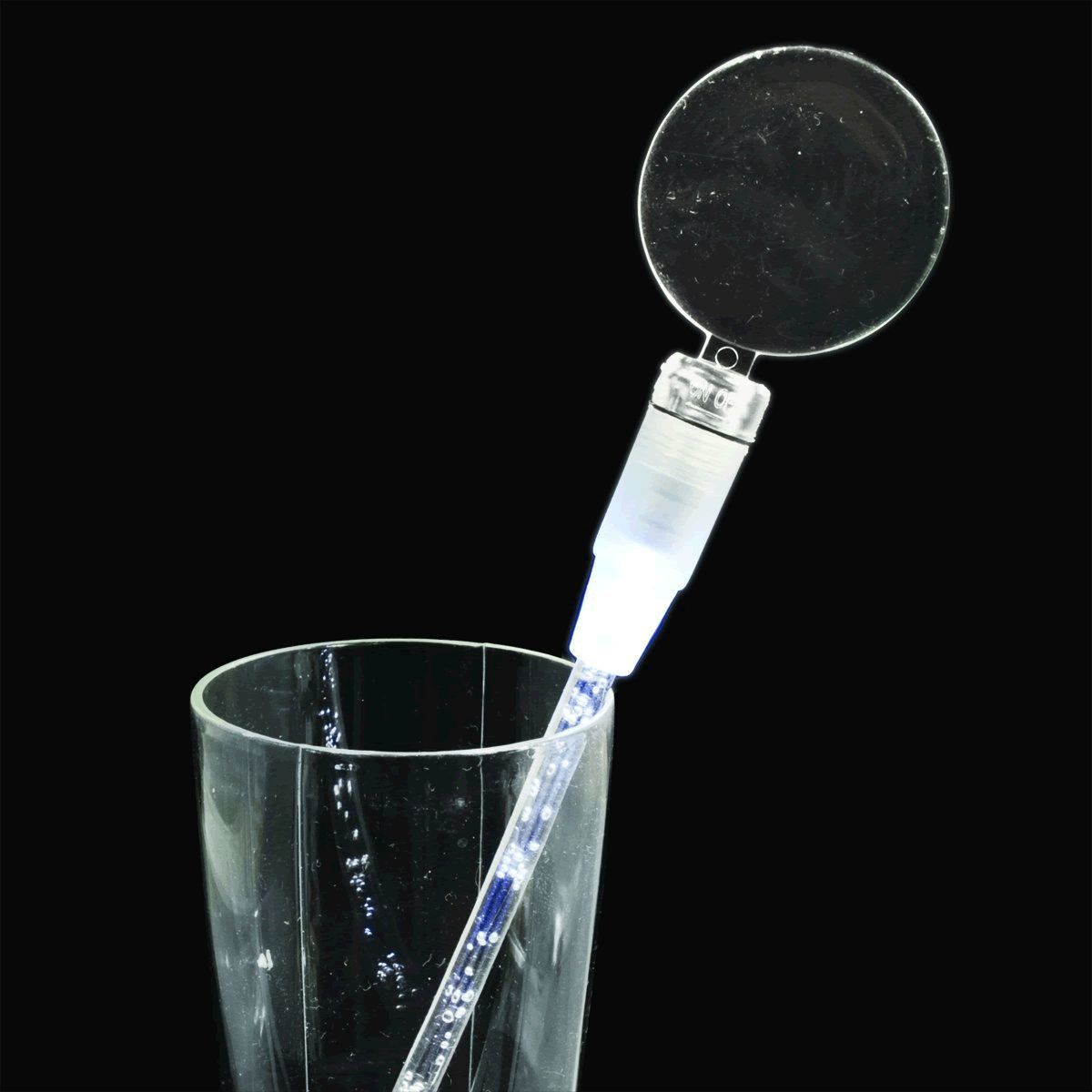 White Cocktail Party Light Up Swizzle Stick Drink Stirrer