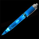 Blue Barrel Blue LED Pen