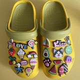 Hot Sale 50-200pcs Mix Crocs Charms DIY Silicone Shoe Accessories Fit Croc Hole Slipper Decoration Shoe Buckle Girls Women Gifts