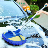 Car Adjustable Telescopic Wash Towel Chenille Mop Wiping Soft Cleaning Brush Broom Auto Goods Glass Accessories
