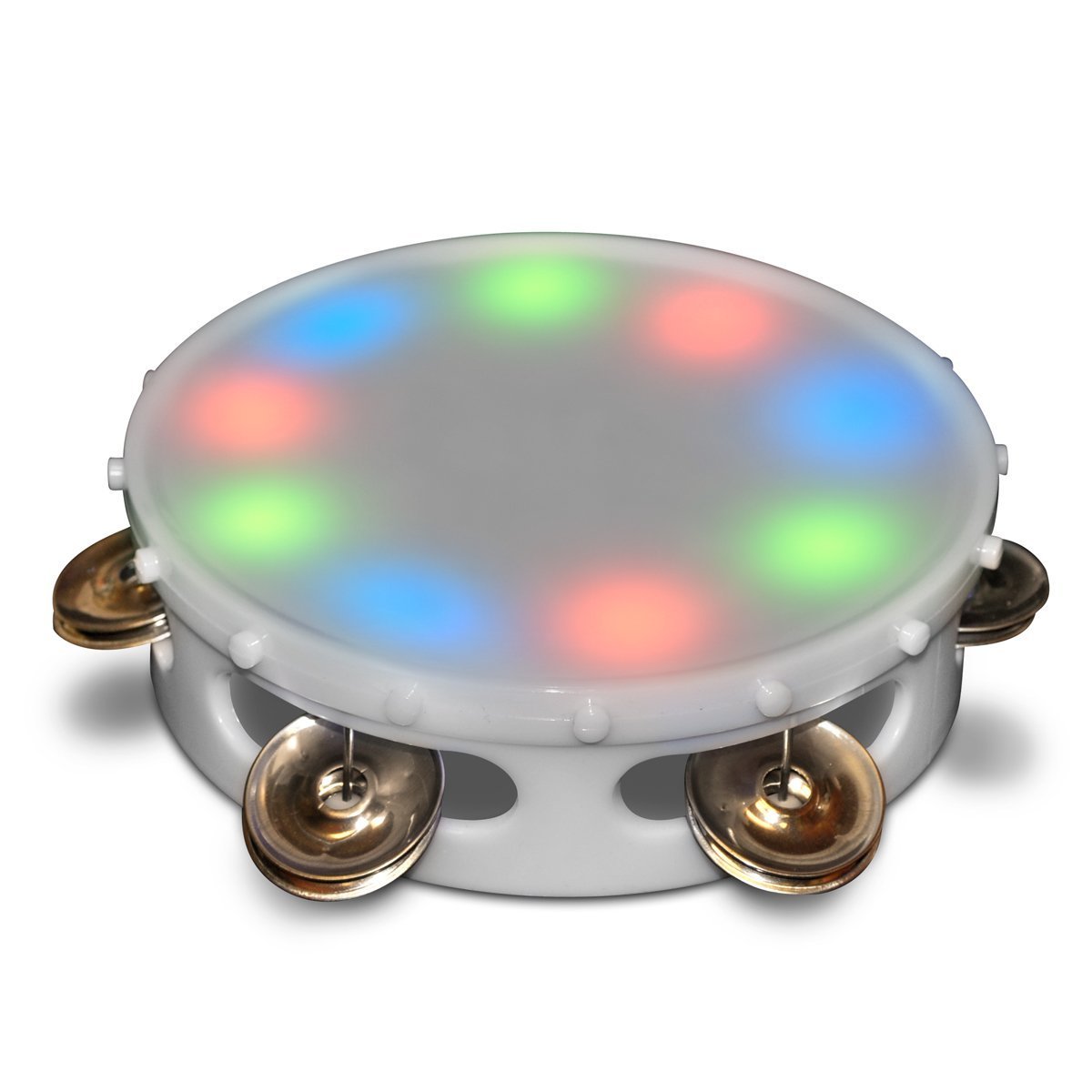 LED Multi Colored Round Tambourine