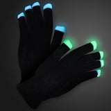 LED Black Gloves Rainbow LEDs