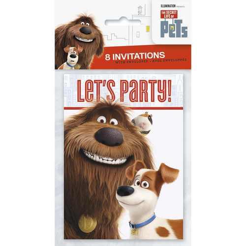 The Secret Life of Pets Party Invitations [8 per Pack]