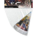 Transformers Paper Party Hats - (8 Per Package)