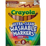 Crayola Markers, Multicultural Washable, 8-Count, School and Craft Supplies,