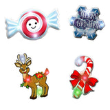 Assorted Christmas 1 Flashing Blinky Body Light Lapel Pins Pack of 25