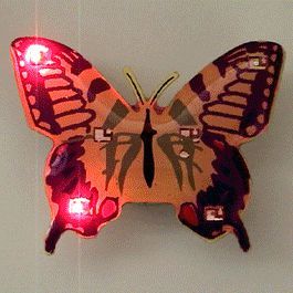 Mood Butterfly Flashing Body Light Lapel Pins