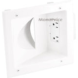 Monoprice, Inc. Recessed Low Voltage Media Plate - White