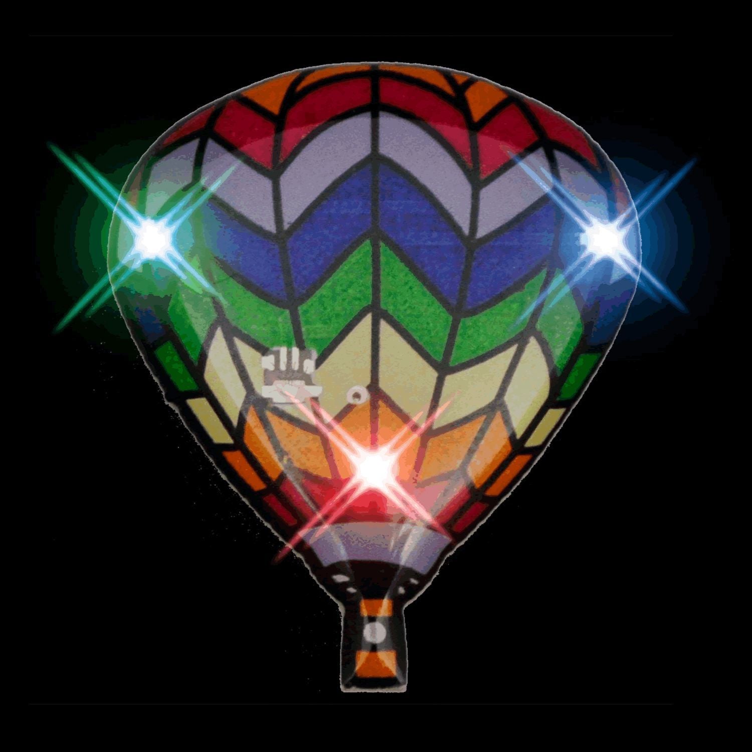 Hot Air Balloon Flashing Body Light Lapel Pins