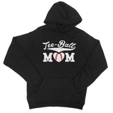 Tee-Ball Mom Mens/Unisex Pullover Hooded Sweatshirt Mothers Day Gift For Baseball Mom
