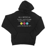 Mother Like Buttons Mens/Unisex Pullover Hooded Sweatshirt Cute Mothers Day Gifts