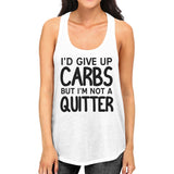 Carbs Quitter Womens Cute Racerback Tank Top Funny Gift Tank Tops