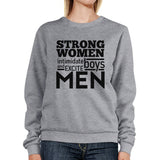 Strong Women Unisex Crewneck Sweatshirt Graphic Workout Top Gifts