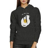 Meowgical Cat And Fried Egg Dark Grey Hoodie