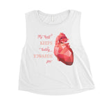 Geometric Heart Beating Womens Cute Graphic Workout Crop Top Gift