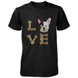 Bulldog LOVE Men's Black Shirt Gift for Puppy Lover Cute Tee for Dog Owner