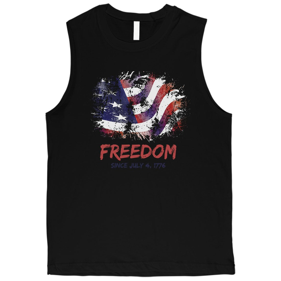 Freedom Since July 4th Muscle Tank Top Mens Graphic Workout Tanks