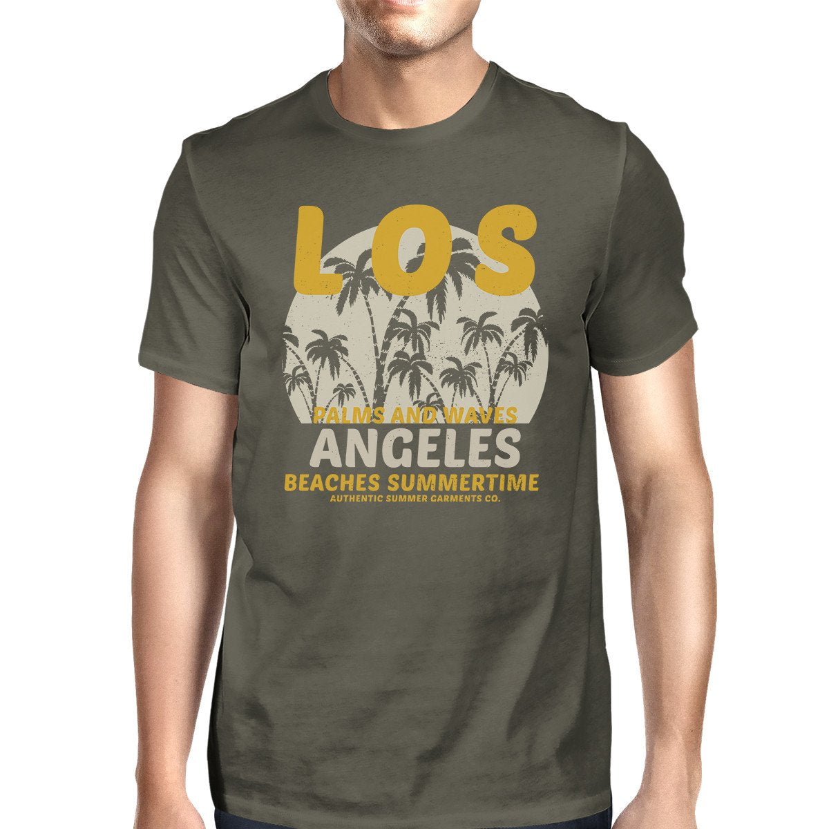 Los Angeles Beaches Summertime Mens Dark Grey Shirt