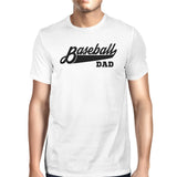 Baseball Dad Men's White Graphic T-Shirt Dad Gifts From Daughter