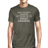 Only The Best Grandpas Get Promoted To Great Grandpa Mens Dark Grey Shirt