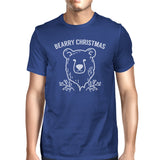 Bearry Christmas Bear Mens Royal Blue Shirt
