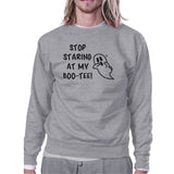 Stop Staring At My Boo-Tee Ghost Grey SweatShirt