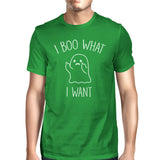 I Boo What I Want Ghost Mens Green Shirt