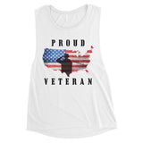 Proud Veteran Mom Womens Cute Graphic Muscle Tee For Workout Gift