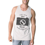 Take Your Best Picture Summer Holiday Mens White Tank Top
