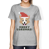 Merry Corgmas Corgi Womens Grey Shirt
