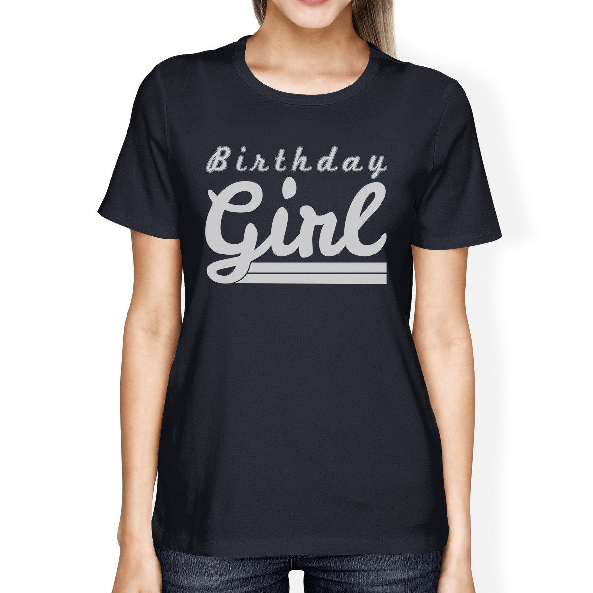 Birthday Girl Womens Navy Shirt