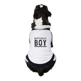 Birthday Boy Black And White Pet Baseball Shirt