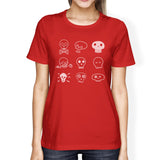 Skulls Womens Red Shirt