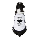 Let's Hang Out Bat Pets Black And White Baseball Shirt