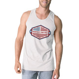 Respect The USA Mens White Sleeveless Shirt Funny 4th Of July Tanks