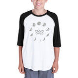 Moon Child Kids Black And White Baseball Shirt