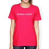 Summa' Lovin' Hot Pink Cute Summer T-Shirt For Women Lightweight
