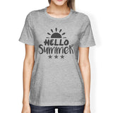 Hello Summer Sun Womens Grey Shirt