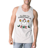 All I Want For Christmas Is Ewe Mens White Tank Top