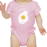 Meowgical Cat And Fried Egg Baby Pink Bodysuit