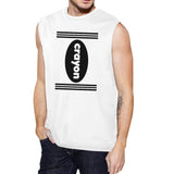 Crayon Mens White Muscle Top
