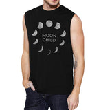 Moon Child Mens Black Muscle Top