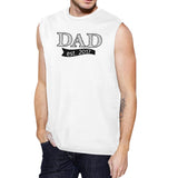 Dad Est 2017 Mens White Muscle Tanks Cute Gifts For Baby Shower