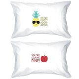Pineapple Apple Matching Pillow Covers Cute Anniversary Gifts